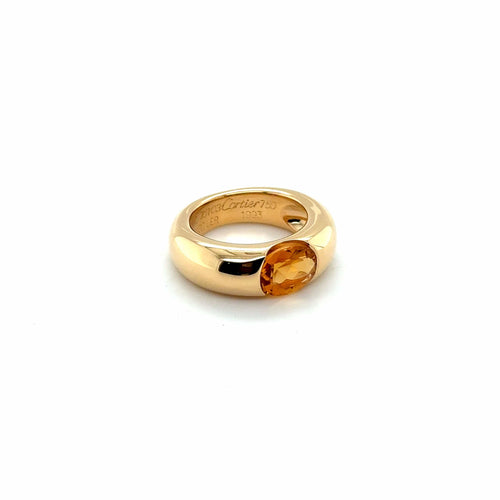 Bague 55 Cartier - Bague Jonc Ellipse Or jaune et citrine 58 Facettes 1.0000605/2