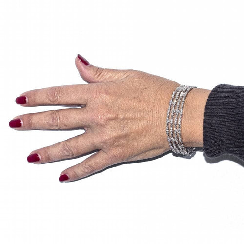 Riviere type bracelet with 4 rows of Diamonds 58 Facettes D364206LF