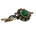 Broche Broche en argent et or taille française contrastant avec l'agate verte 58 Facettes Q461(272)