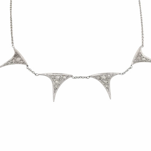 Collier Collier en or blanc & diamants 58 Facettes