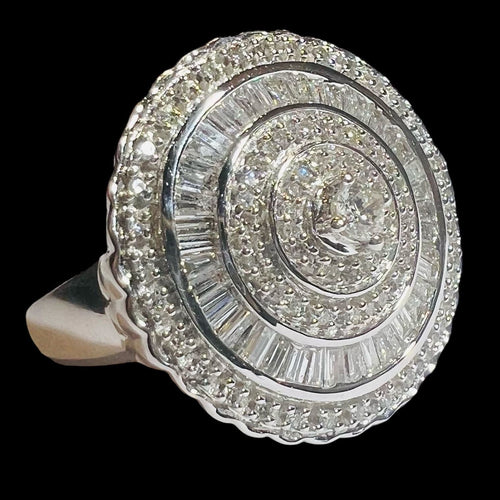 Bague 55 Bague Diamants, or blanc 18 carat 58 Facettes 6430A