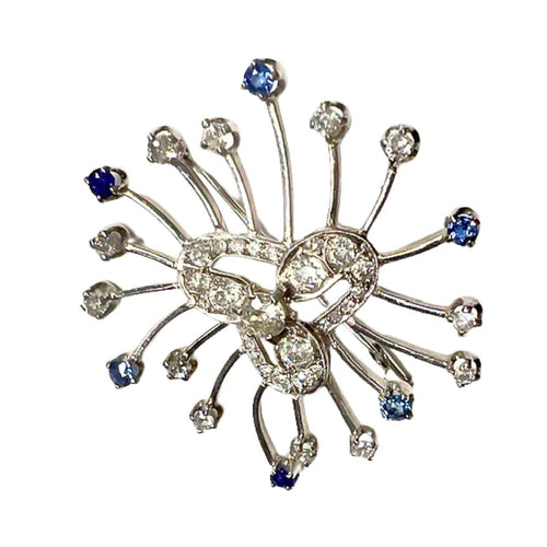Broche Broche en or avec diamants et saphirs 58 Facettes Q113B(948)