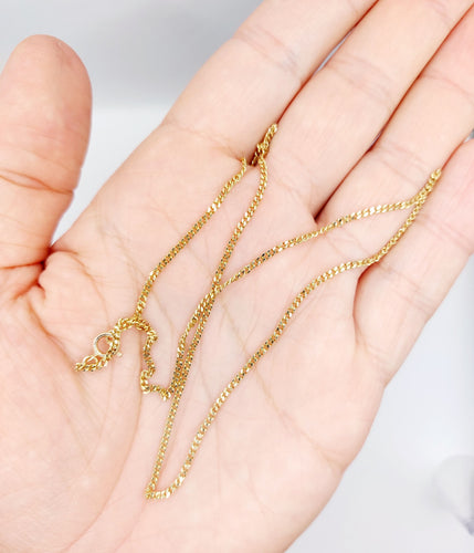 Kæde - Vintage gourmetkæde i 18k guld 44 cm 