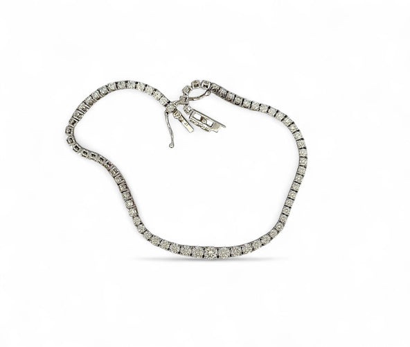 Bracelet Bracelet Tennis or blanc et diamants 2,60 carats 58 Facettes