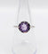 Bague solitaire Art Déco platine et améthyste 58 Facettes A05353