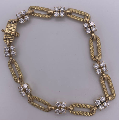 Bracelet Bracelet Or 18 Kt et Diamants 58 Facettes