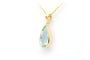 Pendentif Pendentif contemporain en or jaune 18 carats sertie d'une aigue marine 58 Facettes 22480
