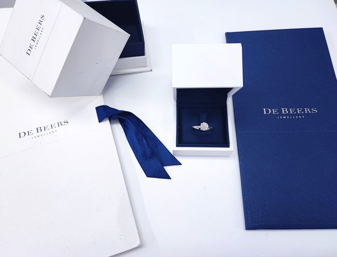 Bague 51.5 DE BEERS - Bague solitaire platine 1 carat 58 Facettes DEBEERS.1722