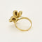 Bague 54 Bague "Fleur" en or jaune et quartz oeil de tigre 58 Facettes DIE1481