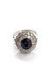 Bague Bague en platine avec saphir et diamants 58 Facettes