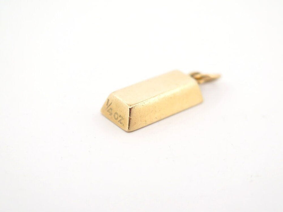 Pendentif vintage pendentif CARTIER lingot d'or jaune 18k 1/4 oz 7.5gr solid 58 Facettes 264820