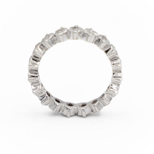 Bague 47 Bague Alliance Or blanc Diamant 58 Facettes 1740946CN