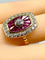 Bague 50 Bague or jaune diamants et rubis, style Art Déco 58 Facettes AB484