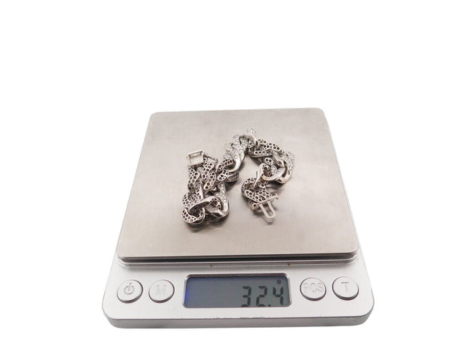 Bracelet bracelet EDOUARD NAHUM gourmette diamants 3.12ct en or blanc 18k 58 Facettes 269762