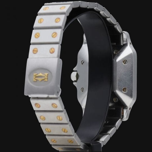 Watch Cartier Santos Lady Watch 18K Yellow Gold And Steel 58 Facettes MT45184