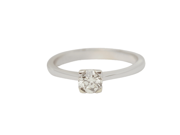 Bague 54 Bague solitaire en or blanc et diamant 0.41 ct 58 Facettes 31200