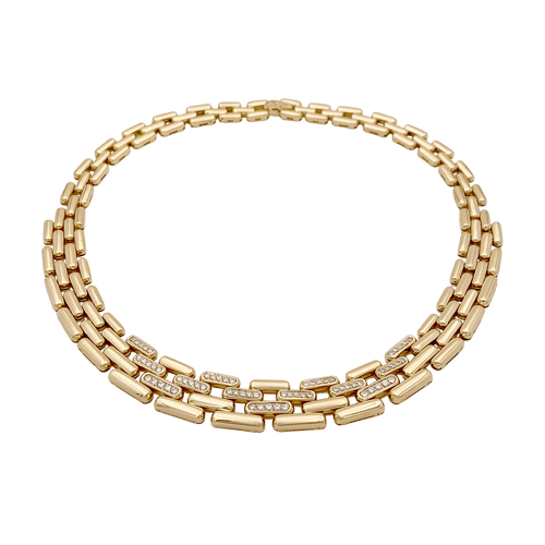 Collier Collier Fred maillons articulés, or jaune, diamants. 58 Facettes 34721