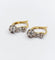 Ohrringe Ohrringe Klappcreolen im alten Schliff aus 18k Gold und Diamanten 58 Facettes A06618
