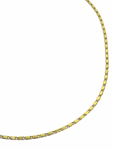 Collier Chaîne maille rectangulaire en or jaune 18 carats 58 Facettes