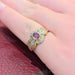 Bague 52 Bague en or jaune diamants et rubis 58 Facettes 30483