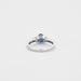 Bague Bague or blanc avec saphir bleu et diamants 58 Facettes