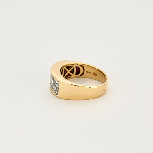 Bague 57 Bague jonc or jaune et diamants 58 Facettes GU252-1