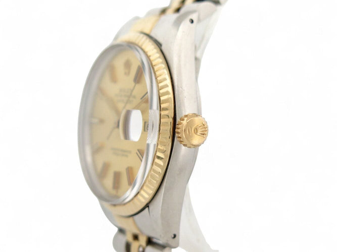 Montre vintage montre ROLEX datejust 16013 36 mm or et acier jubile automatique 58 Facettes 271034