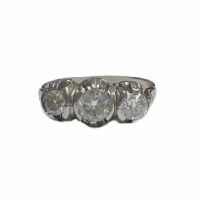 Bague 59.5 Bague en platine avec diamants 58 Facettes DMAR4