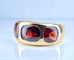 Bague 51.5 Bague en or jaune 18 carats ornée de 3 grenats 58 Facettes AB563