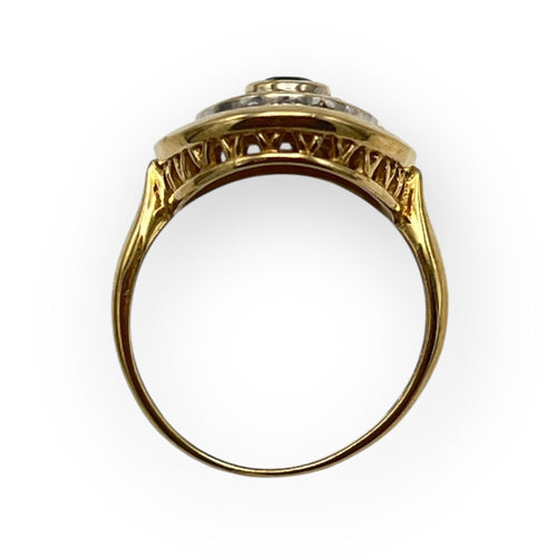 Bague 51 Bague or blanc, or jaune, saphirs et diamants 58 Facettes 149060349