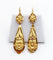 Boucles d'oreilles Dormeuses antique XXL or jaune fleurs finement ciselés (circa 1900) 58 Facettes A05468