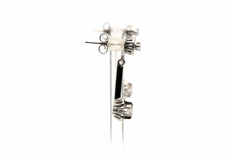 Boucles d'oreilles Boucles d'oreilles Art Déco or blanc, diamants (+-0.36ct) 58 Facettes B738