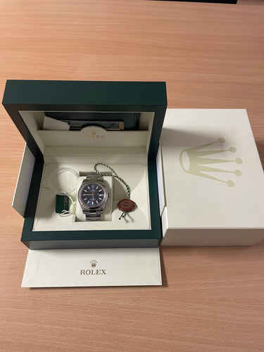 Montre ROLEX - Montre Datejust II 41mm Blue 58 Facettes