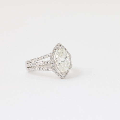 Bague 51 Bague diamant marquise 1.59ct 58 Facettes