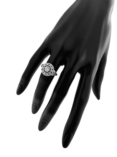 Bague 54.5 Bague cocktail rétro HRD certifiée avec diamants naturels 58 Facettes