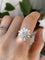 Bague 53 Bague fleur en or blanc et diamants 2.80 Ct 58 Facettes