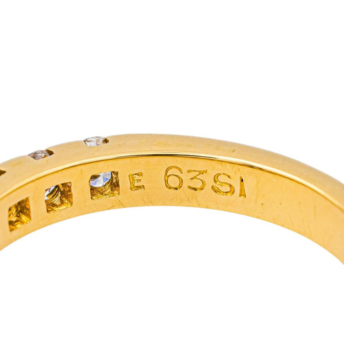 Bague 53 Bague Demi alliance Or jaune Diamant 58 Facettes 4113262CN