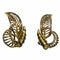 Boucles d'oreilles Boucles d’oreilles or jaune feuillage à volutes, clips, années 1950 58 Facettes