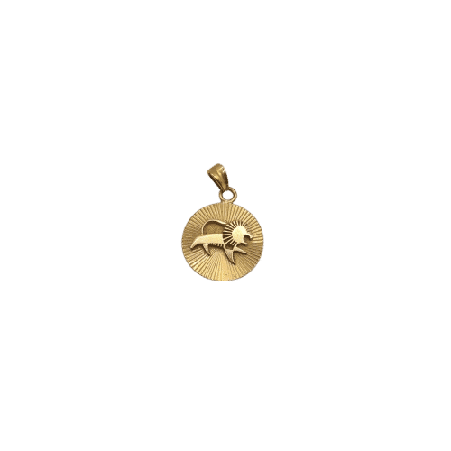 Pendentif Pendentif or jaune 18 carats lion 58 Facettes