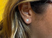 Boucles d'oreilles Puces d’oreilles en diamants sur or blanc 58 Facettes