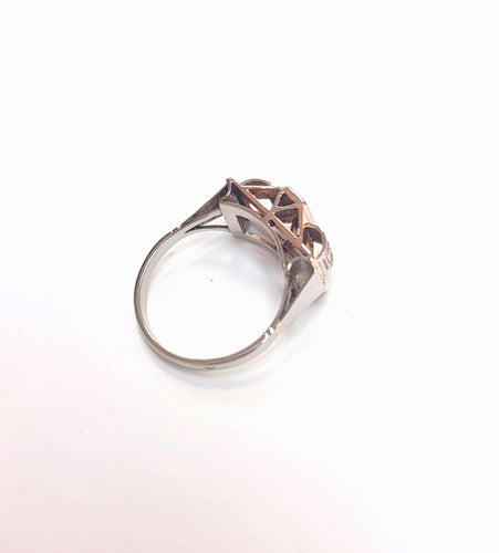 Bague 55 Bague Art Déco bicolore 58 Facettes Bag.Art-D.-1090