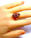 Bague 58 Bague or jaune pavée de rubis 58 Facettes AB395