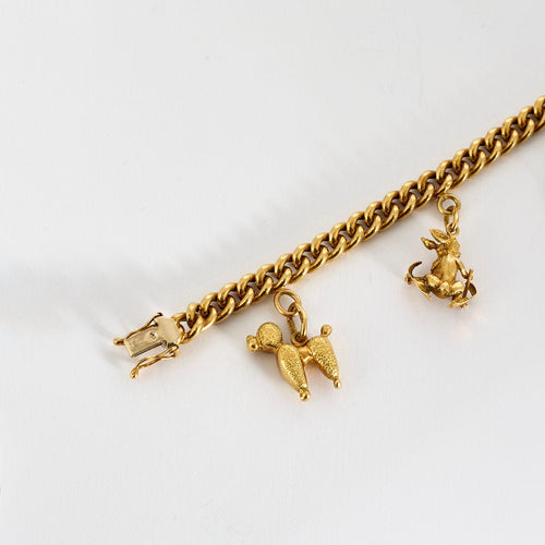 Bracelet Bracelet souple or jaune et charms 58 Facettes LEN1216