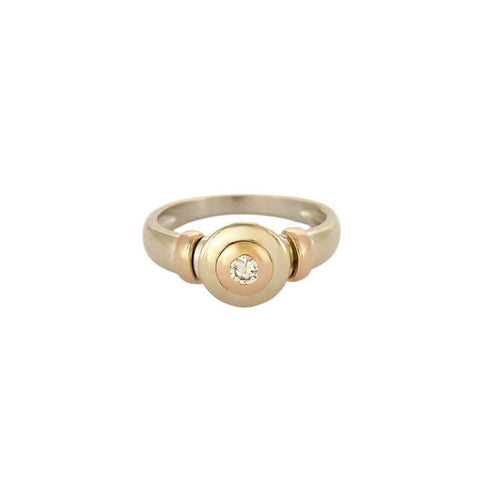 Bague 52,5 Bague en or blanc, or rose et diamant 58 Facettes CAL22183