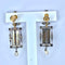 Boucles d'oreilles Boucles d’oreilles or jaune et argent, turquoises, diamants, perles fines, vers 1880 58 Facettes AB543