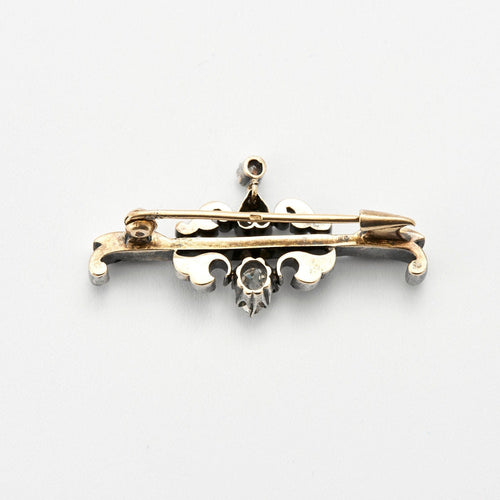 Broche Broche en or jaune ornée de diamants 58 Facettes 230529