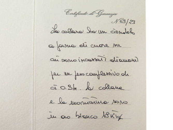 Collier collier BAGLIONI pendentif coeur serti 32 diamant 0.94ct 55 58 Facettes 268773