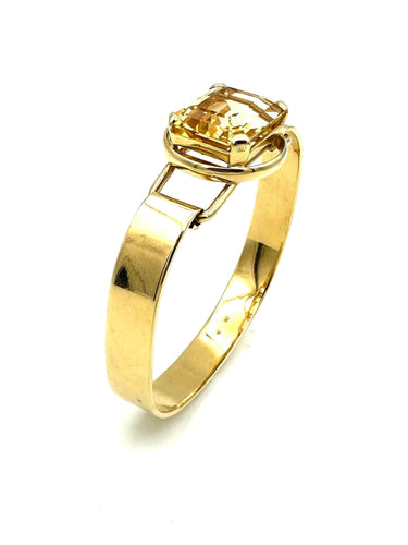 Bracelet Bracelet vintage en or jaune 18K et citrine 58 Facettes