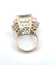 Bague 52 Bague en or blanc avec aigue-marine et diamants 58 Facettes