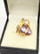 Bague 57 Bague vintage en or jaune 18 sertie d'une belle améthyste ovale 58 Facettes